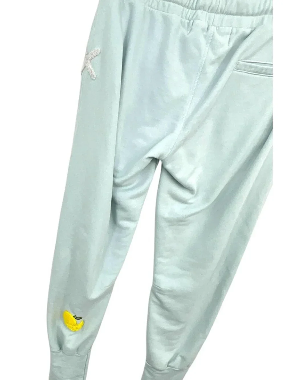 Lemon Limon Ice Melt Jogger Pants Womens Medium Green French Terry Drawstring